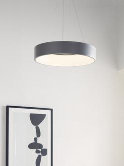 John Lewis Matteo Small Hoop Pendant Ceiling Light - view 2, Grey