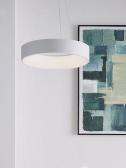 John Lewis Matteo Small Hoop Pendant Ceiling Light - view 2, White