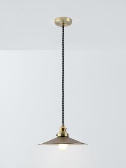 John Lewis Tobias Large Single Pendant Ceiling Light, Brass
