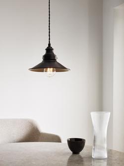 John Lewis Tobias Small Single Pendant Ceiling Light - view 2, Black