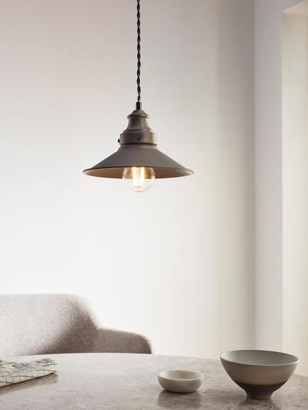John Lewis Tobias Small Single Pendant Ceiling Light - view 2, Silver