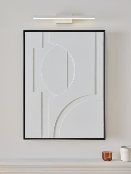 John Lewis Matteo Picture Wall Light, 45cm - view 2, White