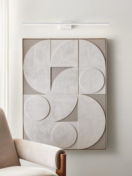John Lewis Matteo Picture Wall Light, 80cm - view 2, White