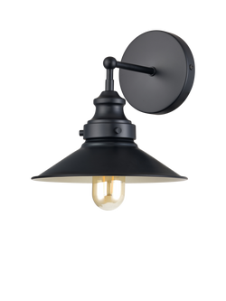 John Lewis Tobias Wall Light, Black