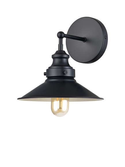 John Lewis Tobias Wall Light, Black