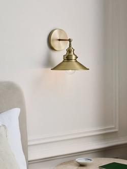 John Lewis Tobias Wall Light - view 2, Brass