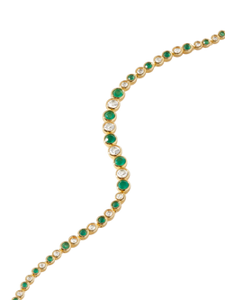 Edge of Ember Serena Onyx and White Sapphire Tennis Bracelet, Gold/Green - view 2, Gold/Green