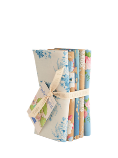 Tilda Sunday Brunch Fat Quarter Fabrics, Pack of 5, Blue/Sand