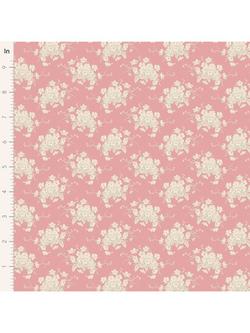 Tilda White Flower Fabric, Pink - view 2, White Flower Pink