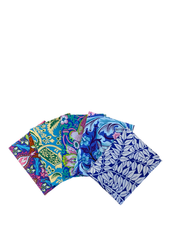 Morris & Co. x Kaffe Fassett Fat Quarter Fabrics, Pack of 5, Lavender, 