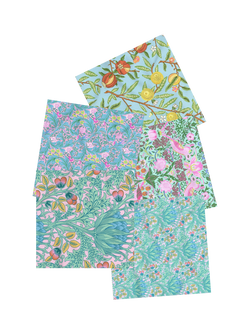 Morris & Co. x Kaffe Fassett Fat Quarter Fabrics, Pack of 5, Turquoise, 