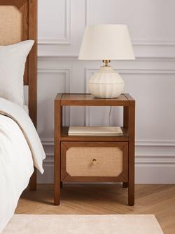 John Lewis Hetti 1 Drawer Bedside Table - view 2, Natural