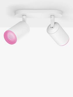 Philips Hue White and Colour Ambiance Fugato LED Smart Double Spotlight, White - view 2, White
