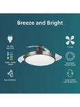 Philips Atlas LED Ceiling Fan Light, Nickel