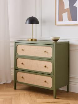 John Lewis Hetti 3 Drawer Chest - view 2, Green