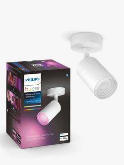 Philips Hue White & Colour Ambiance Fugato Smart LED Ceiling Spotlight, White, White