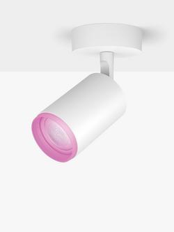 Philips Hue White & Colour Ambiance Fugato Smart LED Ceiling Spotlight, White - view 2, White