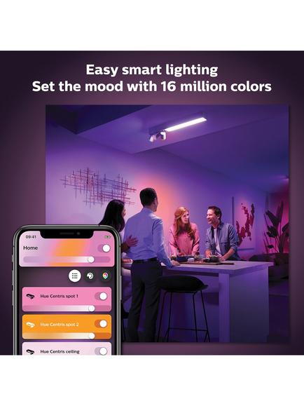 Philips Hue White & Colour Ambiance Centris Smart 3 Light LED Ceiling Spotlight, White - view 2, White