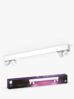 Philips Hue White & Colour Ambiance Smart Centris Smart 4 Light LED Ceiling Spotlight, White, White