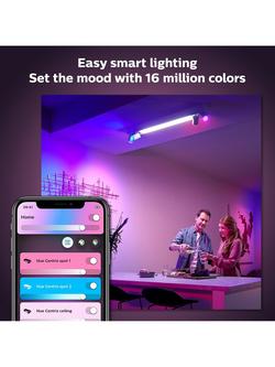 Philips Hue White & Colour Ambiance Smart Centris Smart 4 Light LED Ceiling Spotlight, White - view 2, White