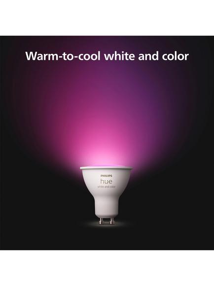 Philips Hue 4.2W GU10 LED Spotlight Bulb, Pack of 3 - view 2, White/Multi