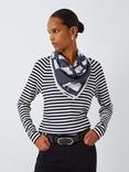 John Lewis Made by Care Rooms Unisex Silk Scarf, Baritone Blue