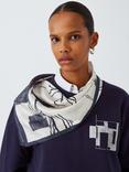 John Lewis Made by Care Trees Unisex Silk Scarf, Cloud Dancer