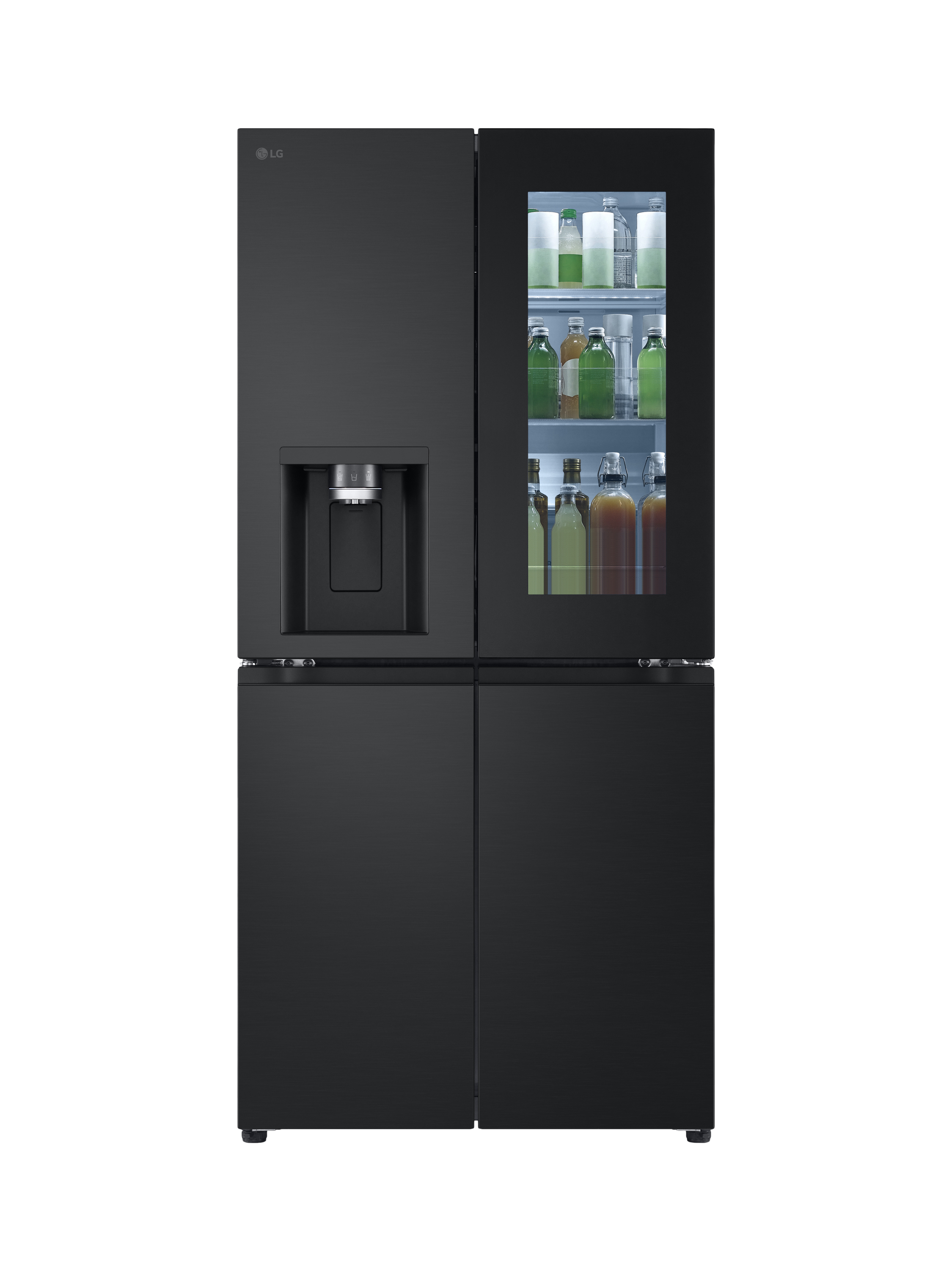 LG GMG860EPBE Freestanding 50/50 American Fridge Freezer, Black