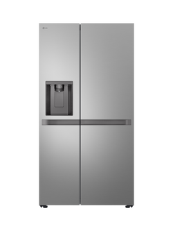 LG GSLC41PYPE Freestanding 60/40 American Fridge Freezer, Silver, Silver