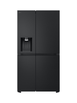 LG GSLE81EPBC Freestanding 60/40 Amercian Fridge Freezer, Black, Black