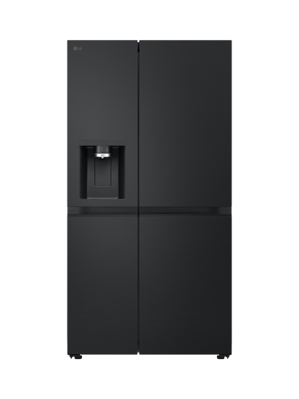 LG GSLE81EPBC Freestanding 60/40 American Fridge Freezer, Black, Black