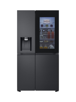 LG GSXE90EVDD Freestanding 60/40 American Fridge Freezer, Black, Black