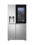 LG InstaView GSXE91BSAD Freestanding 60/40 Non-Plumbed American Fridge Freezer, Silver