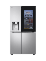 LG InstaView GSXE91BSAD Freestanding 60/40 Non-Plumbed American Fridge Freezer, Silver