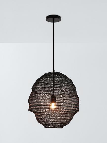 John Lewis Beehive Pendant Ceiling Light, Black