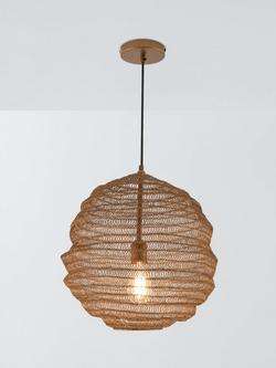 John Lewis Beehive Pendant Ceiling Light, Gold