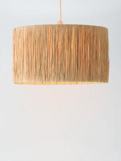 John Lewis Raffia Pendant Ceiling Shade, 40cm, Natural, Natural
