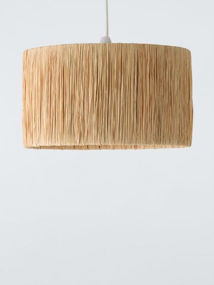 John Lewis Raffia Pendant Ceiling Shade, 40cm, Natural - view 2, Natural