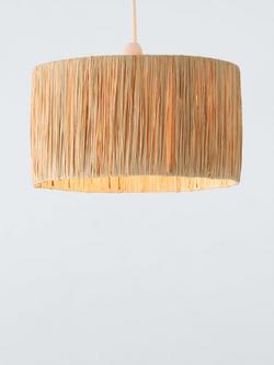 John Lewis Raffia Pendant Ceiling Shade, 30cm, Natural, Natural