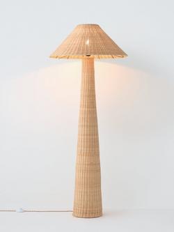 John Lewis Rattan Floor Lamp, Natural, Natural