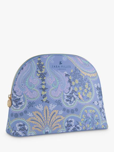 Sara Miller Savannah Large Make Up Bag, Blue - view 2, Blue