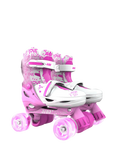 SkateHut Kids' Yvolution NEON 2-In-1 Combo Inline/Quads Roller Skates, Pink