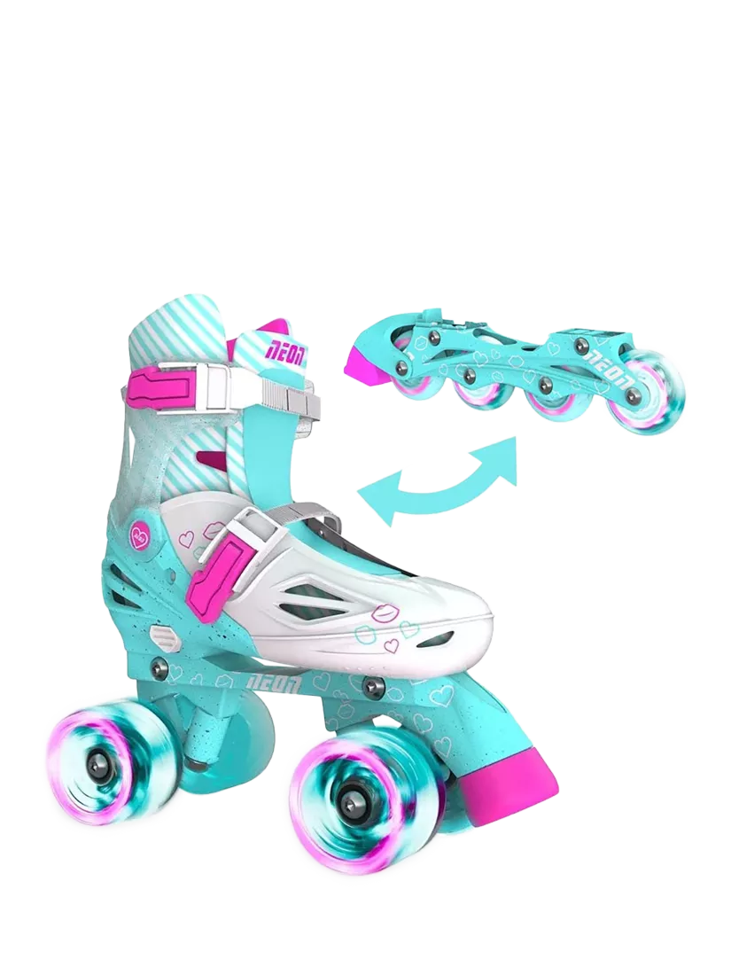 SkateHut Yvolution Neon Roller Skates Pink 2 5