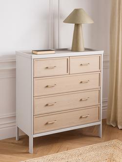 John Lewis Tray 5 Drawer Chest, Beige - view 2, Beige