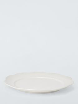 John Lewis Fleur Scalloped Fine China Dinner Plate, 26.7cm, White - view 2, White
