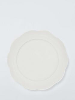 John Lewis Fleur Scalloped Fine China Side Plate, 20cm, White, White