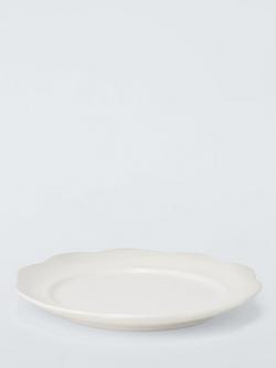 John Lewis Fleur Scalloped Fine China Side Plate, 20cm, White - view 2, White