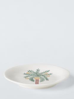 John Lewis Palm Tree Fine China Small Plate, Set of 4, 15cm, Green - view 2, Green