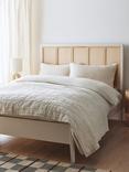 John Lewis Tray Double Bed Frame, Beige