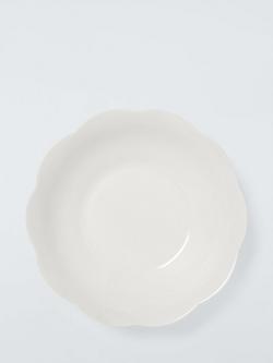 John Lewis Fleur Scalloped Fine China Pasta Bowl, 23cm, White - view 2, White